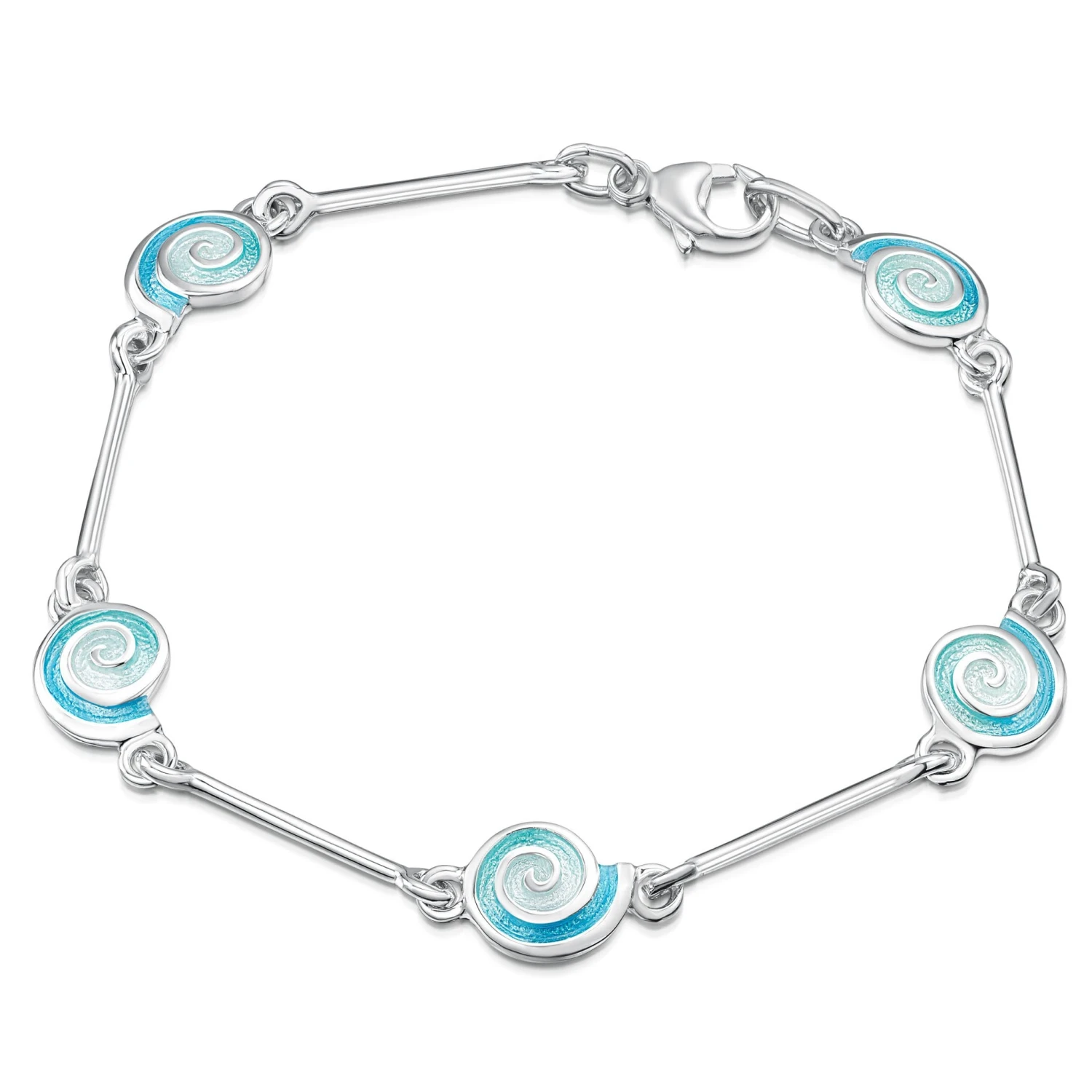 Skara Spiral Bracelet In Shallows Enamel 1 Skara Spiral Bracelet In Shallows Enamel