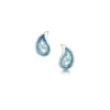 Paisley Leaf Small Stud Earrings In Verdi Enamel