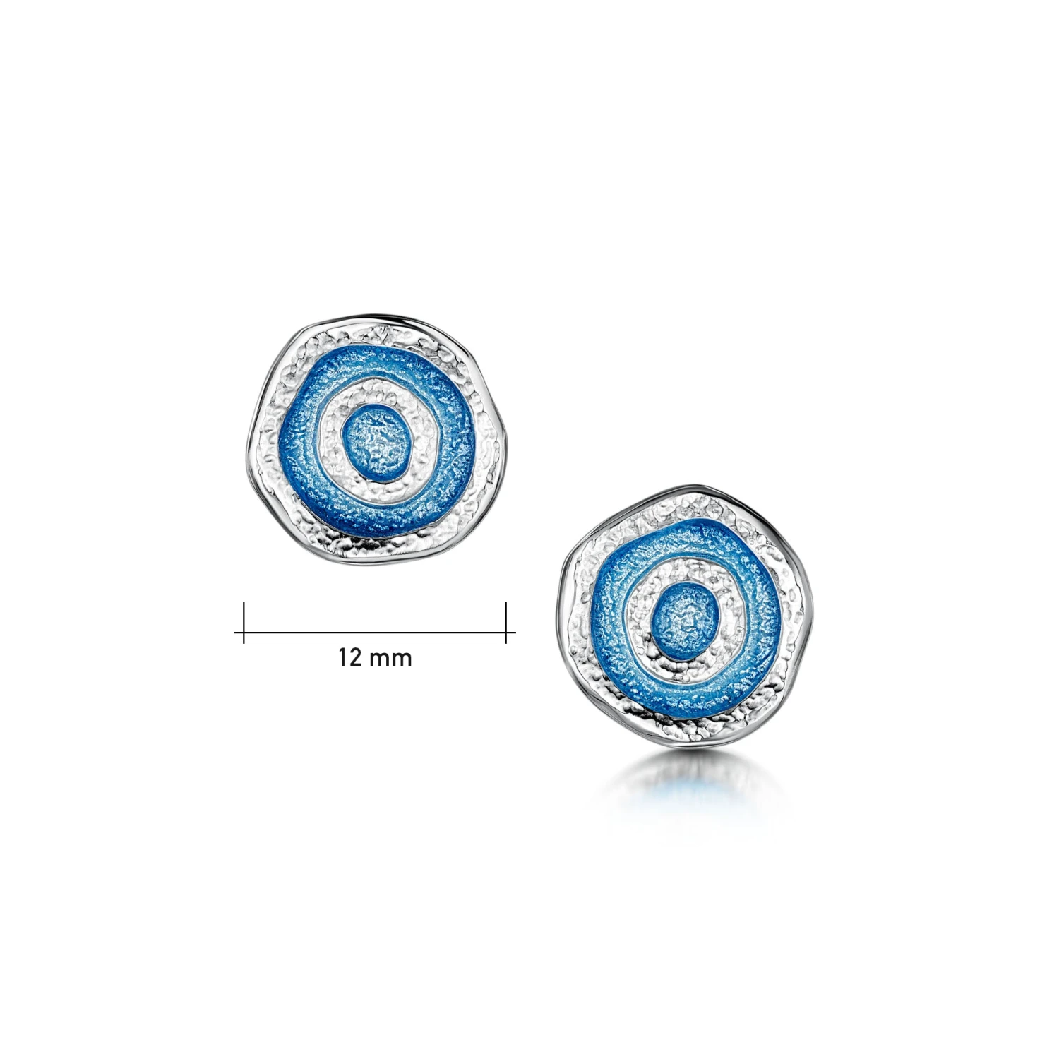 Brodgar Eye Enamelled Small Stud Earrings In Sterling Silver 2 Brodgar Eye Enamelled Small Stud Earrings In Sterling Silver - Image 2