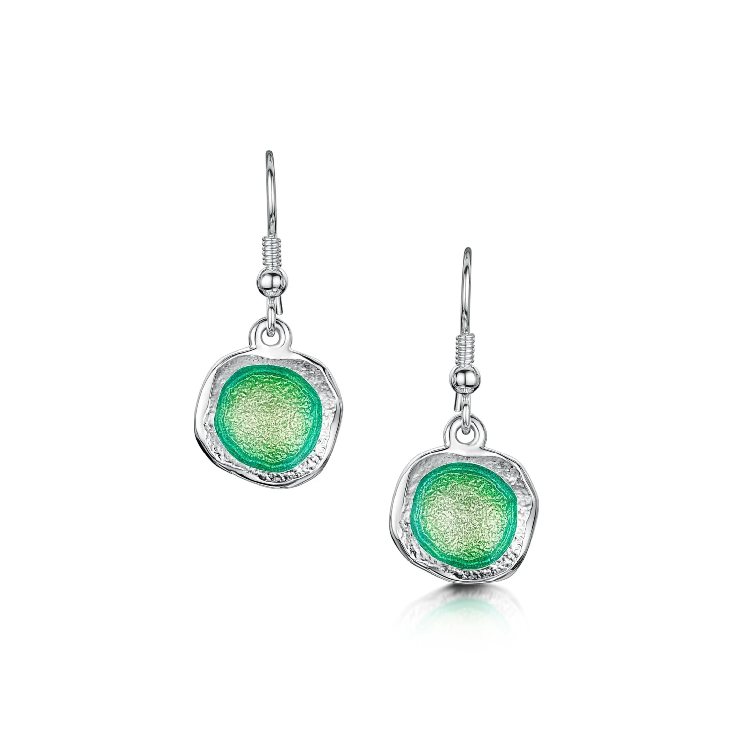 Lunar Bright Single Drop Earrings In Spring Green Enamel 1 Lunar Bright Single Drop Earrings In Spring Green Enamel