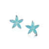 Starfish Stud Earrings In Shallows Enamel
