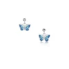 Holly Blue Butterfly Small Enamel Drop Earrings