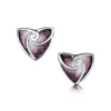 Turning Tides Stud Earrings In Amethyst Enamel