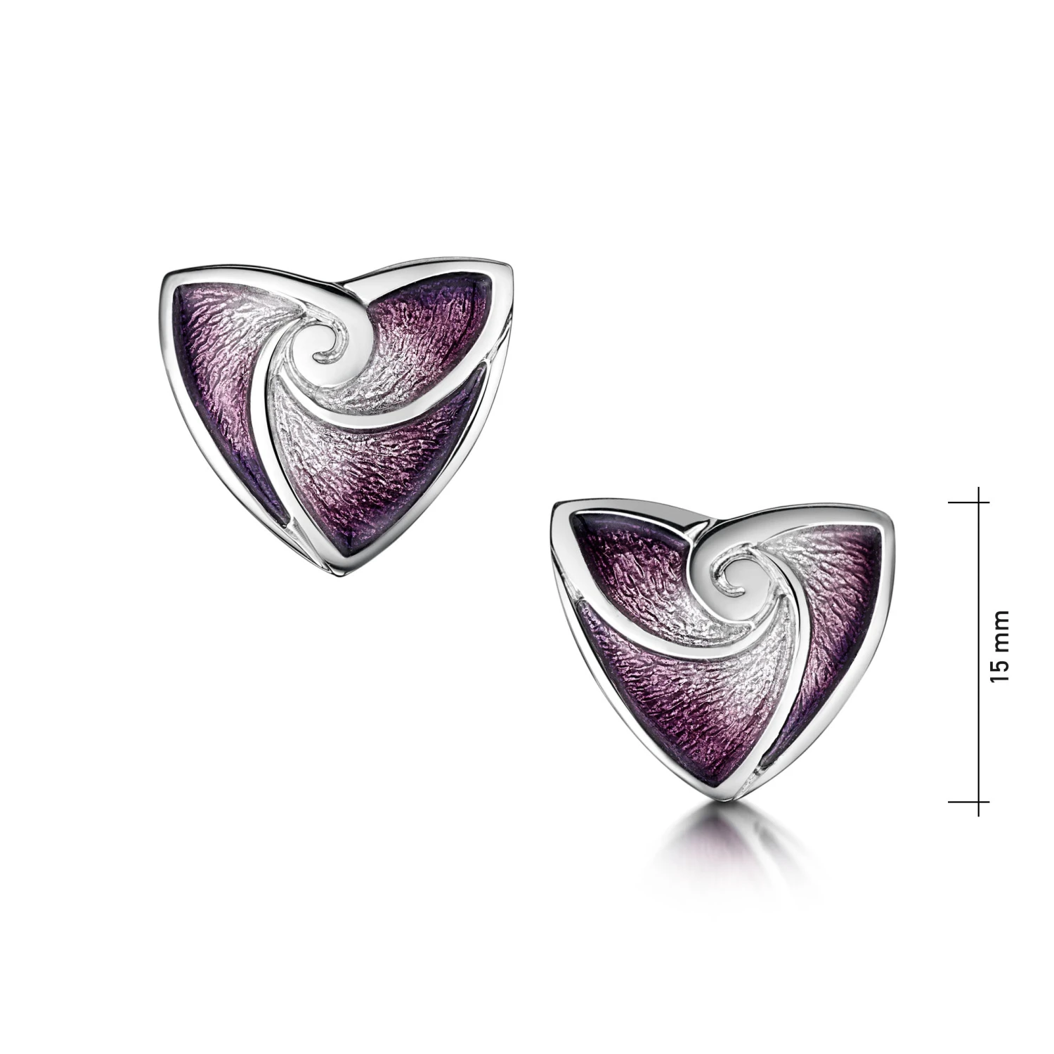 Turning Tides Stud Earrings In Amethyst Enamel 2 Turning Tides Stud Earrings In Amethyst Enamel - Image 2
