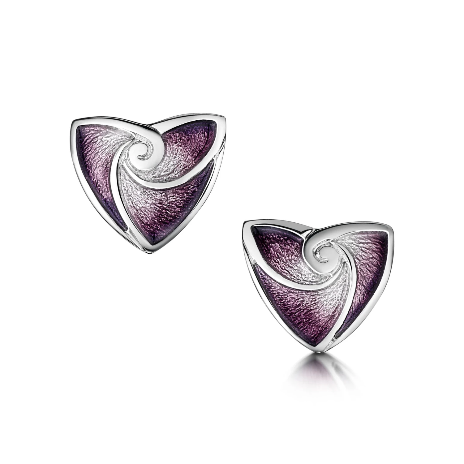 Turning Tides Stud Earrings In Amethyst Enamel 1 Turning Tides Stud Earrings In Amethyst Enamel