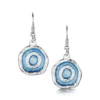 Brodgar Eye Enamelled Drop Earrings In Sterling Silver