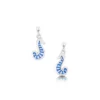 Pictish Seahorse Dress Drop Earrings In Electric Enamel