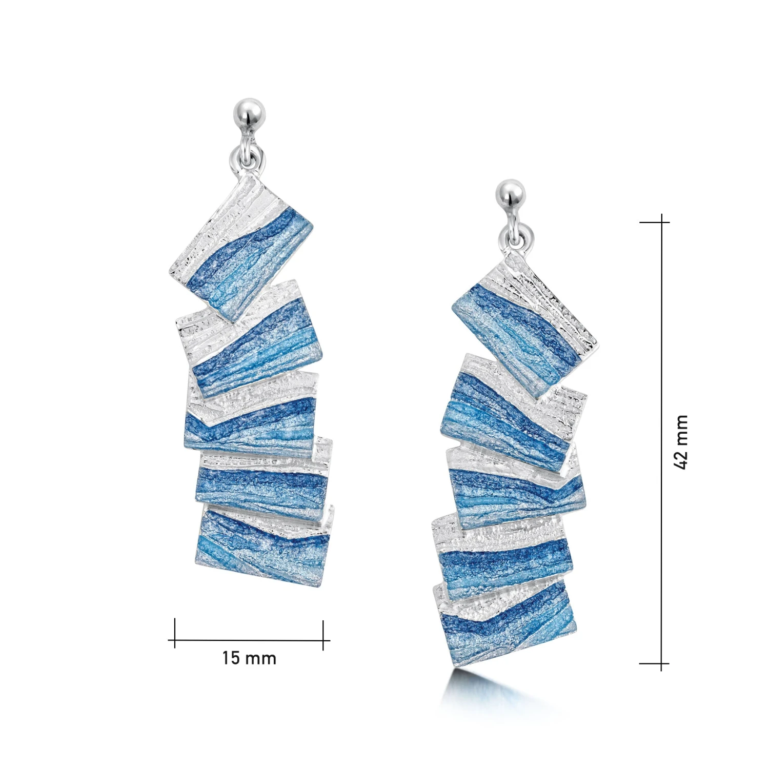 Flagstone Statement Drop Earrings In Slate Enamel 3 Flagstone Statement Drop Earrings In Slate Enamel - Image 3