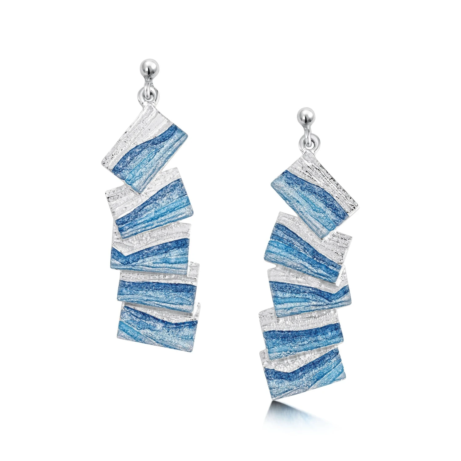 Flagstone Statement Drop Earrings In Slate Enamel 2 Flagstone Statement Drop Earrings In Slate Enamel - Image 2