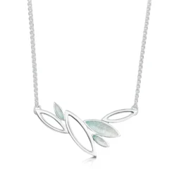 Seasons Silver Necklace In Winter Enamel