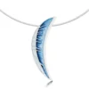 Skyran Silver ‘Moon’ Dress Necklace In Twilight Enamel