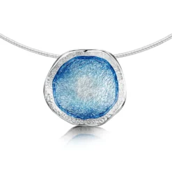 Lunar Dress Necklace In Lunar Blue Enamel