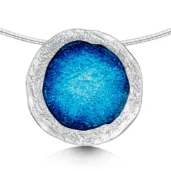 Lunar Bright Statement Necklace In Tropical Enamel