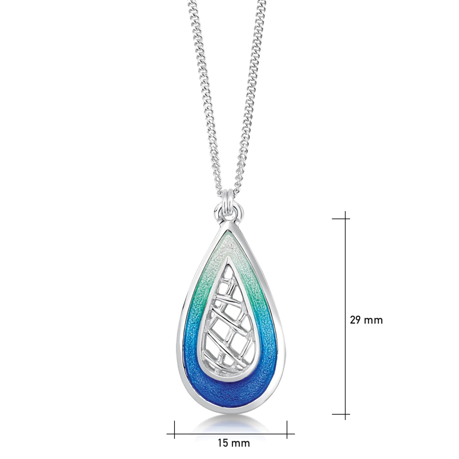 Tidal Treasures Small Pendant In Ocean Hue Enamel 2 Tidal Treasures Small Pendant In Ocean Hue Enamel - Image 2