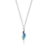 River Ripples Small Pendant Necklace In Bow Waves Enamel