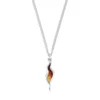 River Ripples Small Pendant Necklace In Flame Enamel
