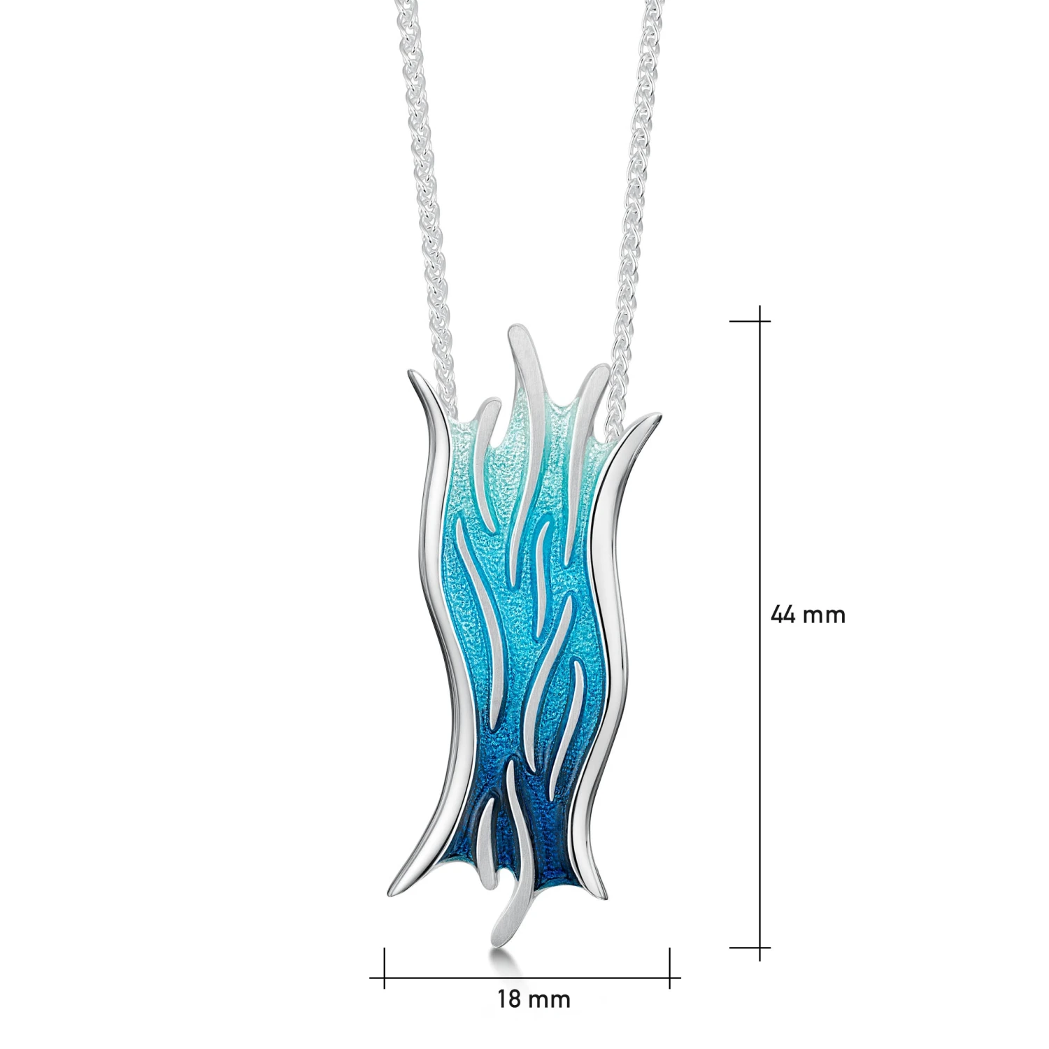 Sea Motion Pendant Necklace In Tempest Enamel 2 Sea Motion Pendant Necklace In Tempest Enamel - Image 2