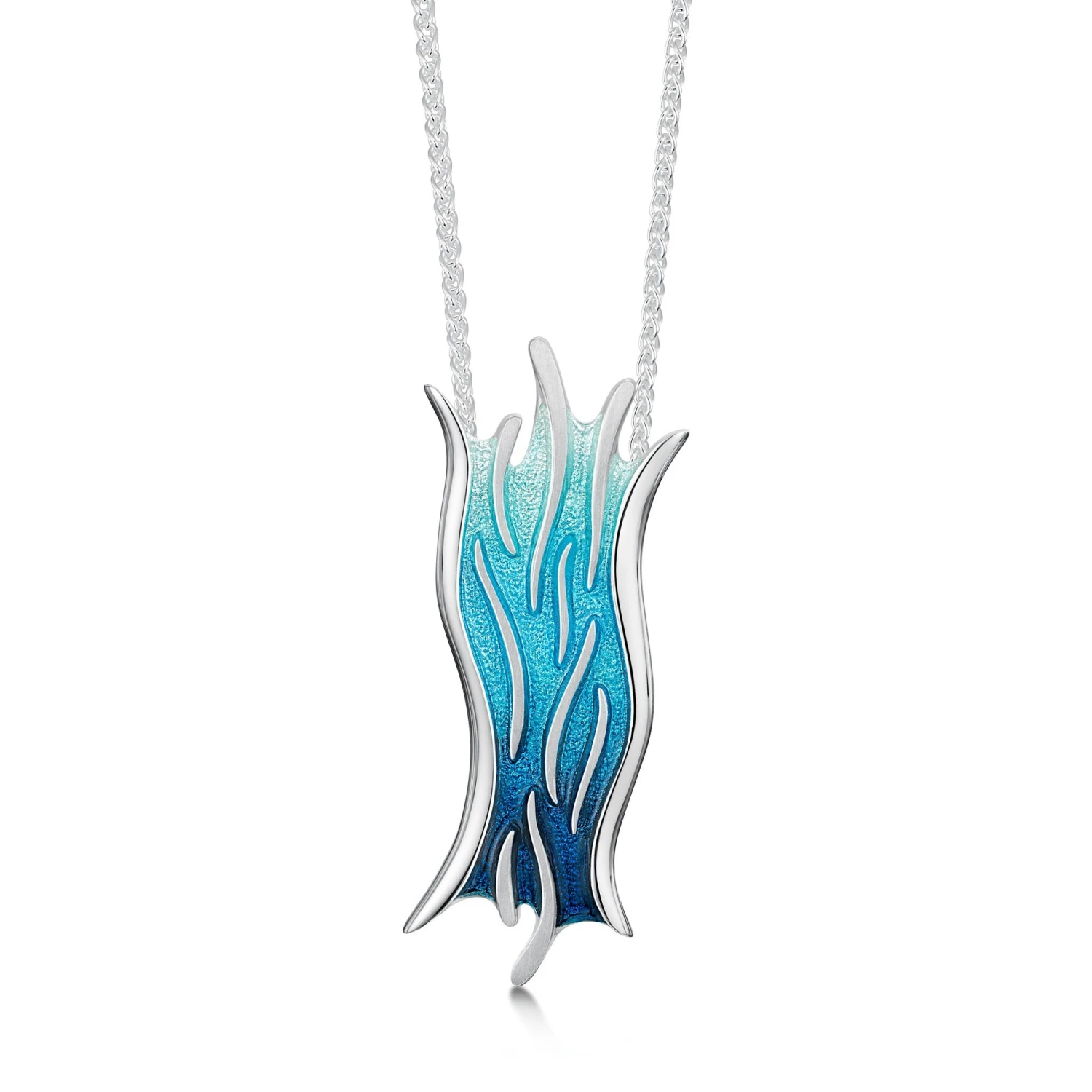 Sea Motion Pendant Necklace In Tempest Enamel 1 Sea Motion Pendant Necklace In Tempest Enamel