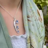 Bluebell 3-flower Dress Pendant Necklace In Sterling Silver