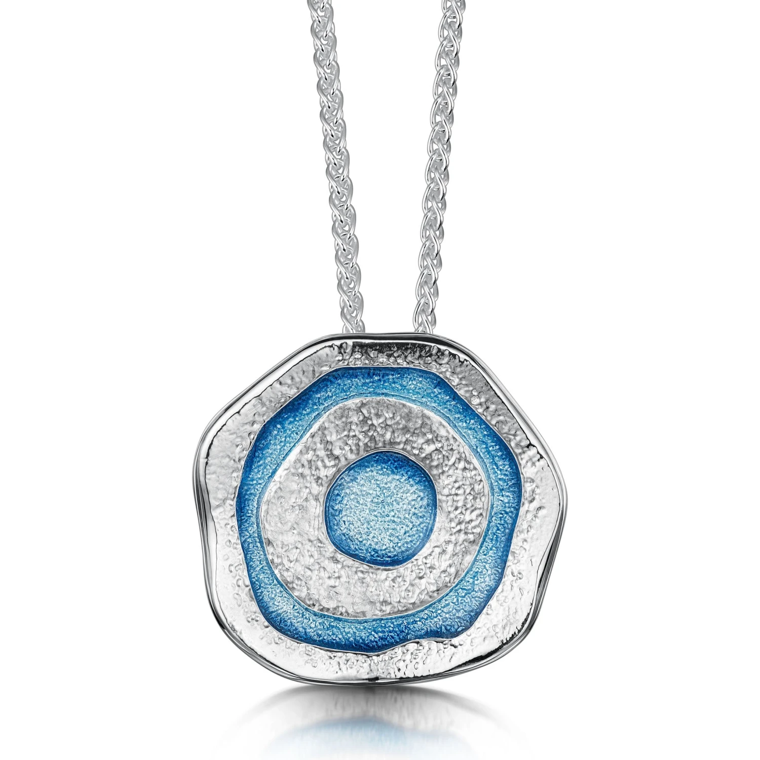 Brodgar Eye Enamelled Dress Pendant Necklace In Sterling Silver 1 Brodgar Eye Enamelled Dress Pendant Necklace In Sterling Silver