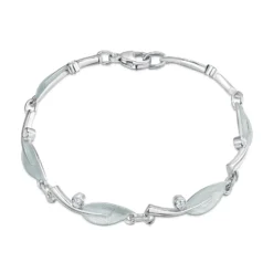 Rowan Cubic Zirconia Bracelet In Frost Enamel