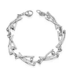 Morning Dew Enamel Bracelet With Moonstone & CZ