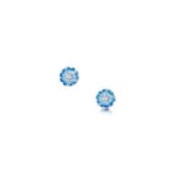 Primula Scotica Petite CZ Stud Earrings In Forget-Me-Not Blue