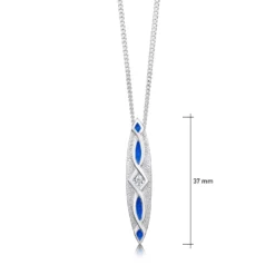 Sweetheart CZ Dress Pendant In Electric Enamel 5 Sweetheart CZ Dress Pendant In Electric Enamel -Bijourist Sales Store ESPX97 ELEC sizes