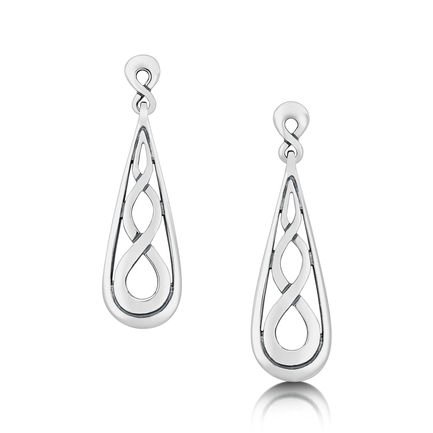 Celtic Teardrop Earrings In Sterling Silver 1 Celtic Teardrop Earrings In Sterling Silver