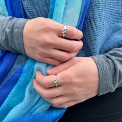 Groatie Buckie Small Shell Ring In Sterling Silver 5 Groatie Buckie Small Shell Ring In Sterling Silver -Bijourist Sales Store GroatieBuckieRingsmodelled