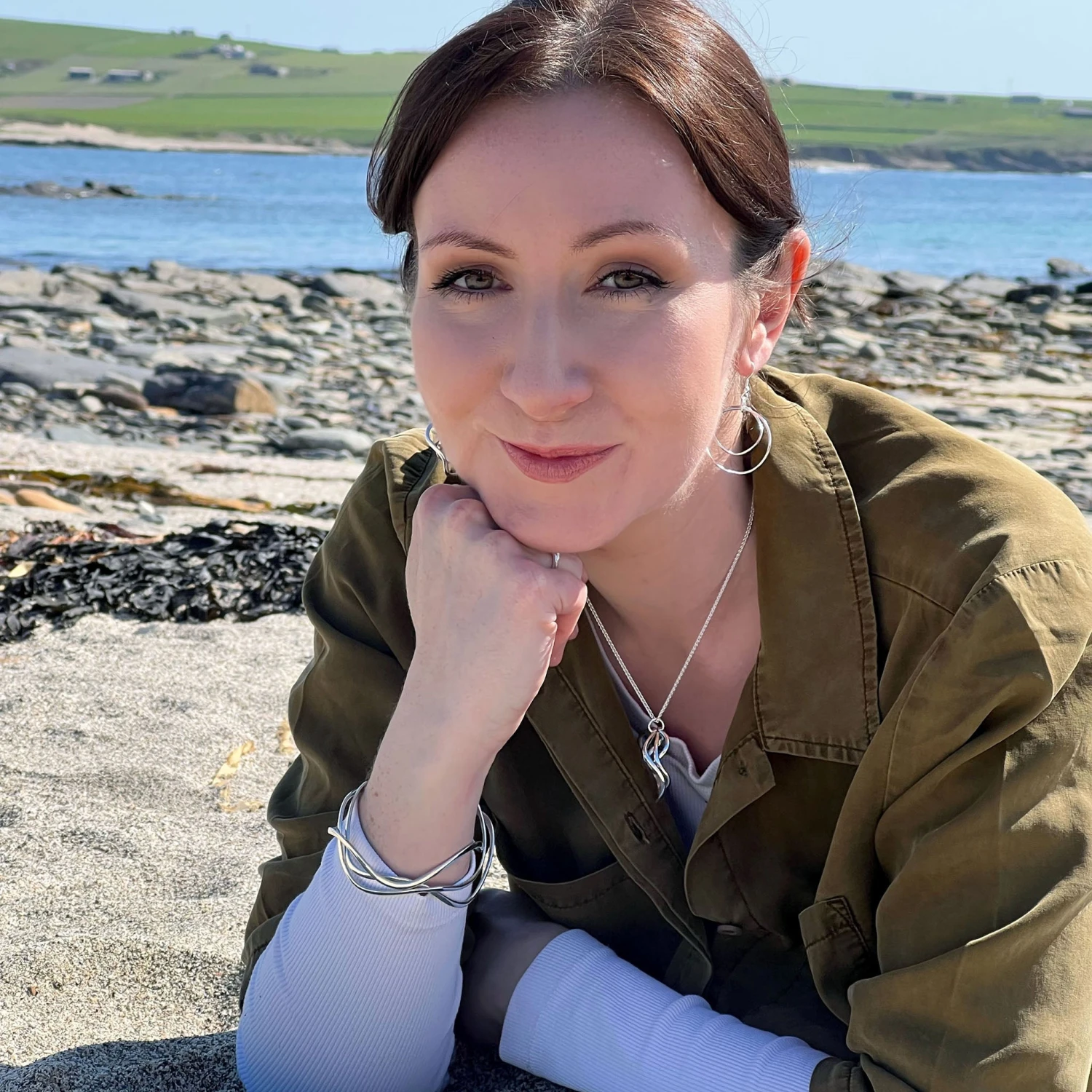 Tidal Small 2-part Hoop Earrings In Sterling Silver 5 Tidal Small 2-part Hoop Earrings In Sterling Silver - Image 5