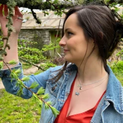 Daisies At Dawn Petite Enamel Pendant In Sterling Silver -Bijourist Sales Store LeannewearingTTlayer EP0273 EP00286 EPX234