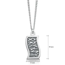 Runic 'Orkney' Petite Necklace In Sterling Silver 5 Runic 'Orkney' Petite Necklace In Sterling Silver -Bijourist Sales Store P0034 sizes