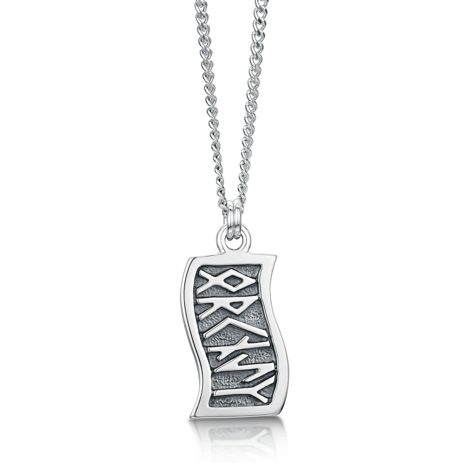 Runic 'Orkney' Petite Necklace In Sterling Silver 2 Runic 'Orkney' Petite Necklace In Sterling Silver - Image 2