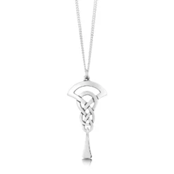 Lover's Knot Silver Droplet Pendant