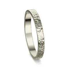 Honeycomb 3mm Textured Ring In Platinum
