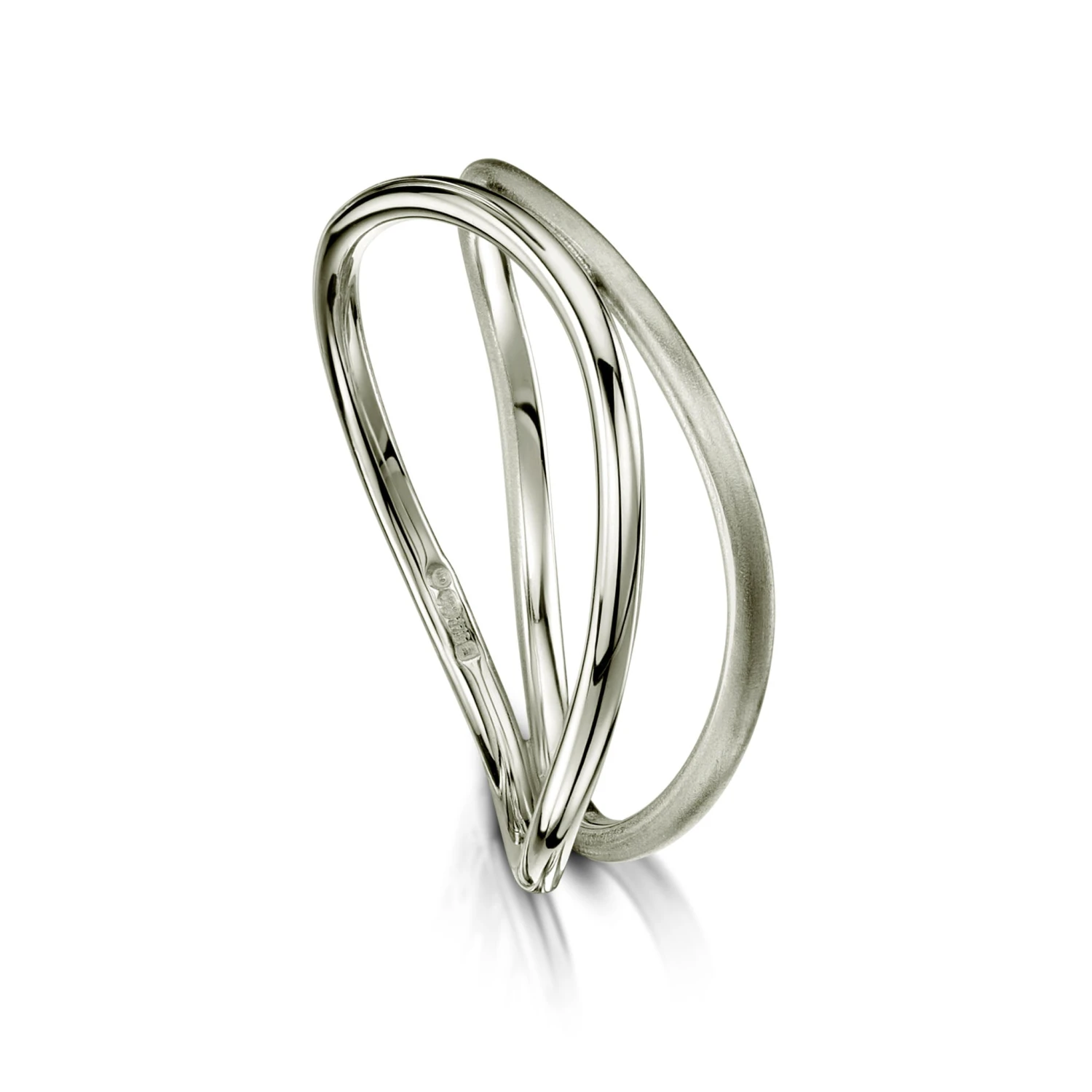 Double Stacking Wave Ring In Platinum 1 Double Stacking Wave Ring In Platinum