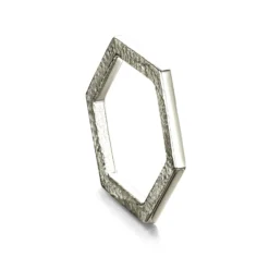 Honeycomb Hexagon Ring In Platinum