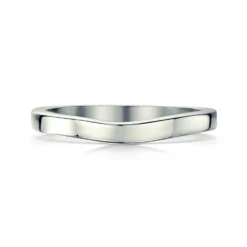 Contemporary Curve Wedding Band In Platinum (RX176)