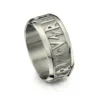 Runic Dress Ring In Platinum
