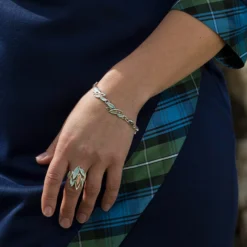 Seasons Gold Leaves Bracelet In Winter Enamel 5 Seasons Gold Leaves Bracelet In Winter Enamel -Bijourist Sales Store Seasons Winter Bracelet Ring