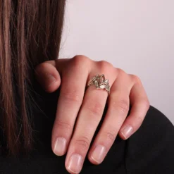 Seasons All Gold Ring In 9ct White, Yellow & Rose Gold -Bijourist Sales Store Seasons all gold ring 9WYR R265